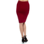 IRIS IRIS Knit Knee-length Skirt IS1260 | Burgundy
