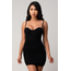 SHERO Lingerie Strap Ruched Mesh Corset Dress SD00354