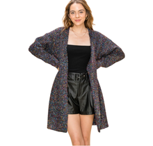 HYFYVE Open Front Lurex Cardigan