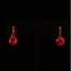 Crystal Crystal Earrings Red #25161