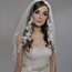 MF Women's Veil with Floral Accent Trim #MV3101