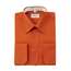 Berlioni Italy Men's Convertible Cuff Solid Dress Shirt | Rust