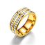 SEVEN50 Stainless Steel Double Band Eternity Cz Stone