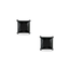 SEVEN50 Sterling Silver Princess Square Stud Earrings