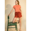 Double Zero Double Zero Belted Linen Blend High Waist Paperbag Shorts