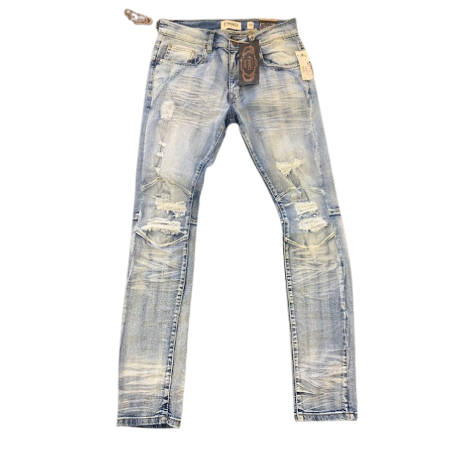 Mens Ripped Jeans Slim Fit Skinny Stretch Jean for Men Tapered Leg Denim  Pants | eBay