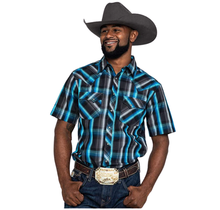 Wrangler Men's Retro Plaid Short Sleeve Western Shirt MVG287K