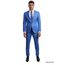 Tazio Men's 3 Piece Ultra Slim Fit Suit M255US -09