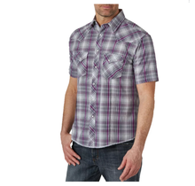 Wrangler Men's Short Sleeve Plaid Western Snap Shirt MVG285D