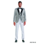 Tazio Men's 3pc Plaid Slim Fit Suit M321SK-02