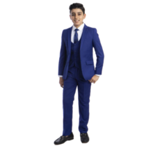 Perry Ellis Boy 5pc Suit Slim Fit PB363-12   (Big Boys)