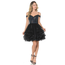 lenovia Lenovia Women's Off-Shoulder Stone Embellished Short Formal Dress 8140