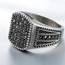 Silver Square Studs Diamond Ring