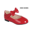 LINK Girls' Mary Jane Flat w Bow | Red Patent