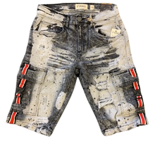 FWRD Denim Washed Cargo Buckle Short