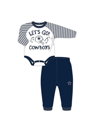 NFL Dallas Cowboys Baby Boys' 3pk Bodysuit Set - 3-6M