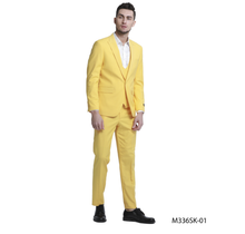 Tazio Men's 3 Piece Single Button Skinny Suit M336SK-01