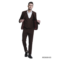 Tazio Men's 3 Piece Single Button Skinny Suit M336SK-03