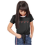 Cutie Patootie Girl's Softie Knit V-Neck Tee w/ Rhinestone Hearts