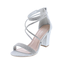 Top Moda Top Moda Women's Dressy Ankle Strap Criss-Cross Rhinestone Open Toe Chunky Heel Sandals Rosa-66