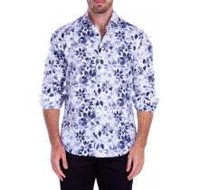 Bespoke Men's LS Floral Print Button Shirt