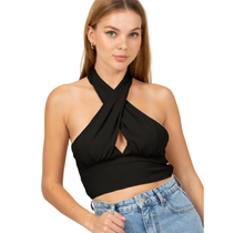 Hyfve 'All About You' Halter Neck Crop Top HF22E700