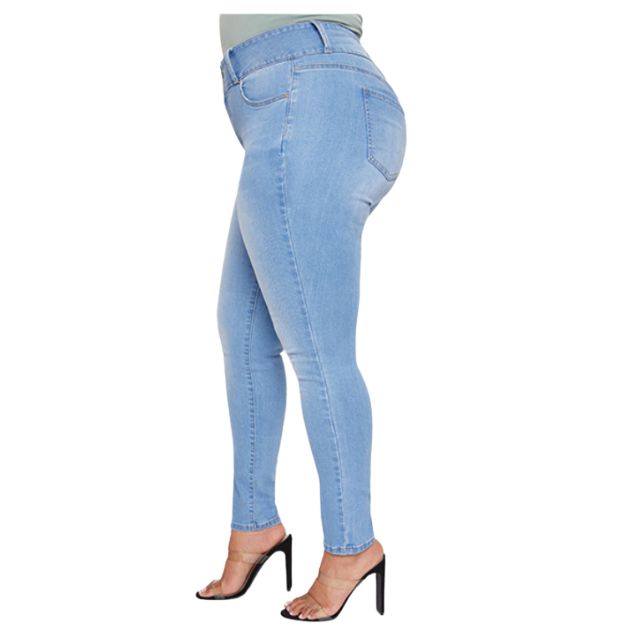 YMI Jeans Plus 3 Button High-Rise Skinny Jean