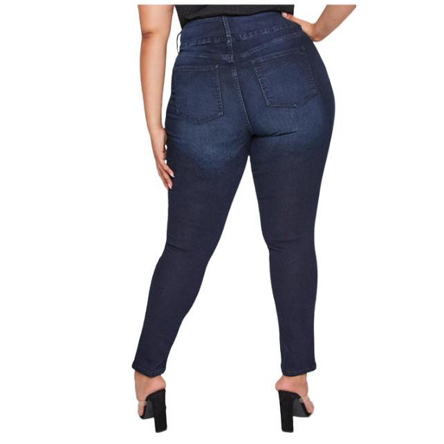 YMI Jeans Plus 3 Button High-Rise Skinny Jean