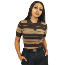 FB County Women Short Sleeve Crop Top Charlie Brown BRTN