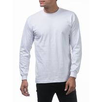 PRO CLUB Men's Heavyweight Crew Neck L/S Tee 114WH