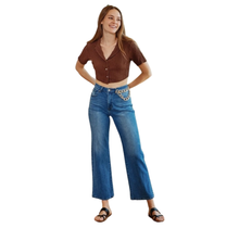 Enjean Women's Super High-Rise Wide Leg Jeans 3372EP