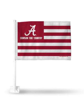 Alabama Crimson Tide Car Flag - Black