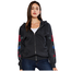 Reflex Reflex Women's Fleece Zip-Up Hoodie With Flower Ebroidery JK256