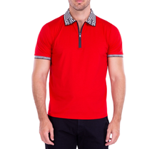 Bespoke Men's Zipper Polo Shirt 221801RD