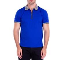 Bespoke Men's Zipper Polo Shirt 221801RB