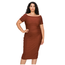 Haute Monde Haute Monde Knit Plus-Size Bandage Dress HMD10203PL