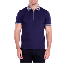 Bespoke Men's Zipper Polo Shirt 221801NV