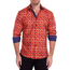 Bespoke Moda Bespoke Men's Lattice  Floral Long Sleeve Button Up Dress Shirt  212206