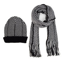 Men's Winter Knit Scarf and Hat Set