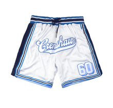 HGC Basketball Shorts - White Crenshaw Alt