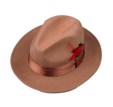 St. Patrick Feathered Fedora, Tan