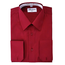 Berlioni Italy Men's Convertible Cuff Solid Dress Shirt, Burgundy