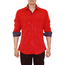 Bespoke Moda Bespoke Red Metallic Effect Button Up Long Sleeve Dress Shirt
