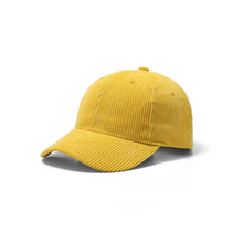 Unisex Corduroy Baseball Cap, Yellow