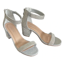 Top Moda Glitter Ankle Strap Chunky Heel - Delia80