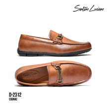 Santino Luciano Men's Slip-On Bit Driver  D-2312, Cognac