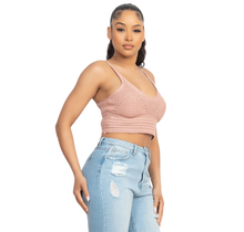 Knitted Cami Sweater Tank Top ISW2021, Mauve