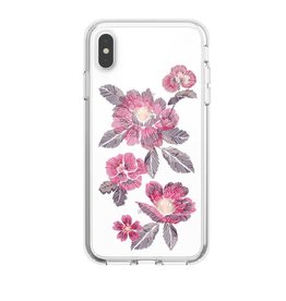 Speck Speck  Presidio Clear + Print iPhone XS Max - Embroidered Floral Fuchsia/Clear