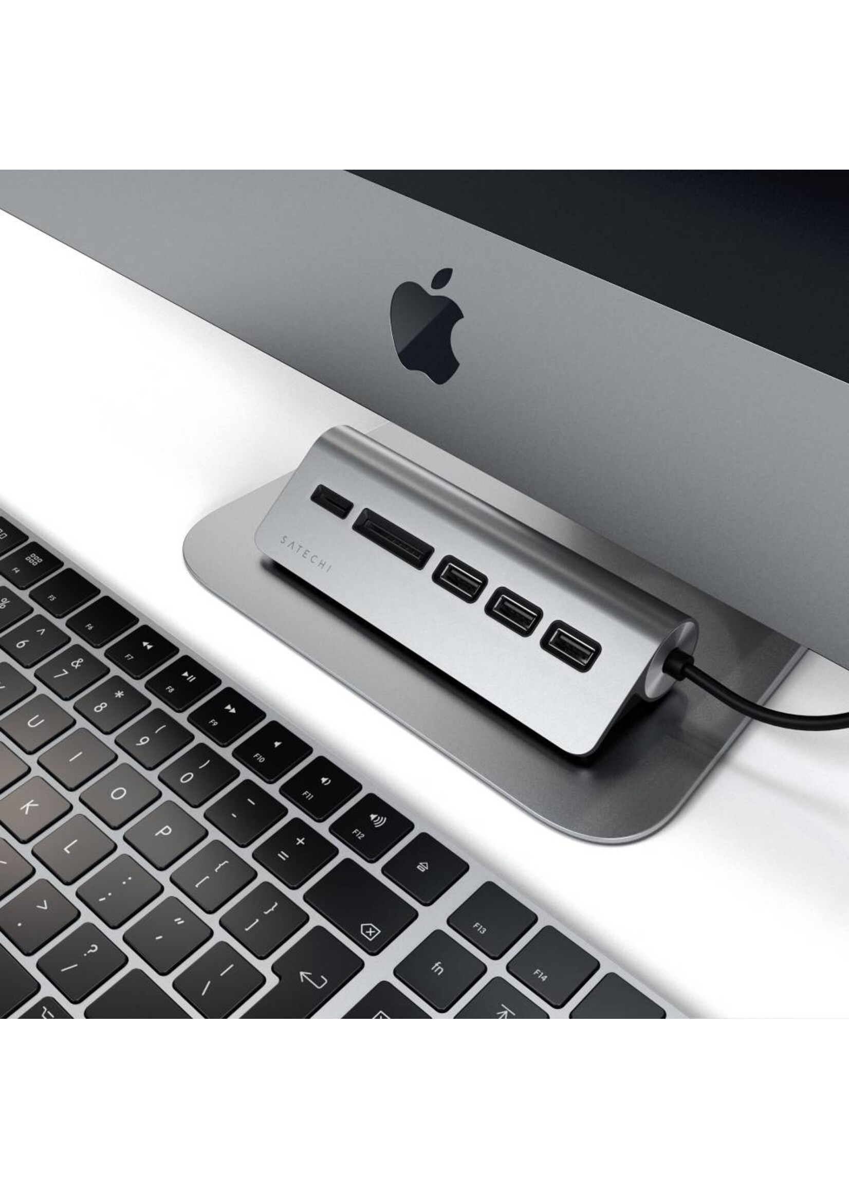 Satechi Satechi TYPE-C Aluminum USB Hub & Card Reader (Space Gray)