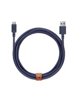 NATIVE UNION Native Union Braided Lightning Belt Cable, 3m - INDIGO